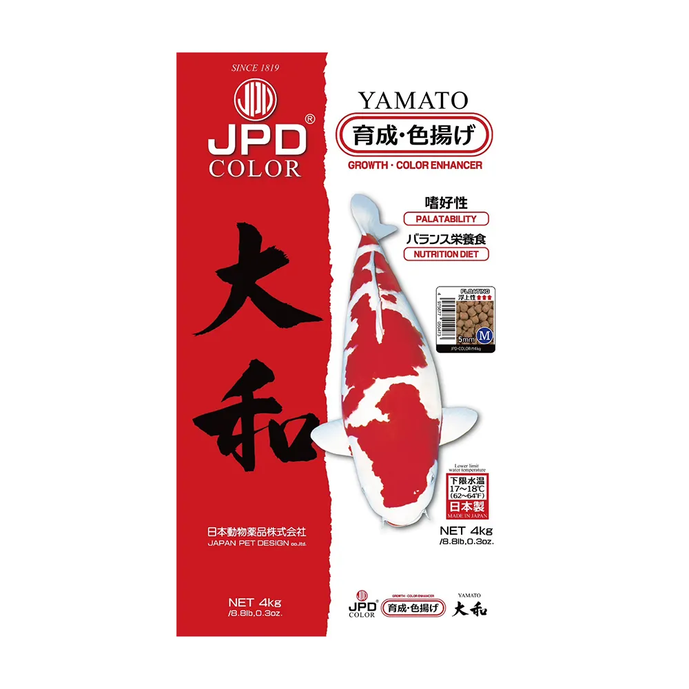 【JPD】日本高級錦鯉飼料-大和_色揚(4kg-M)