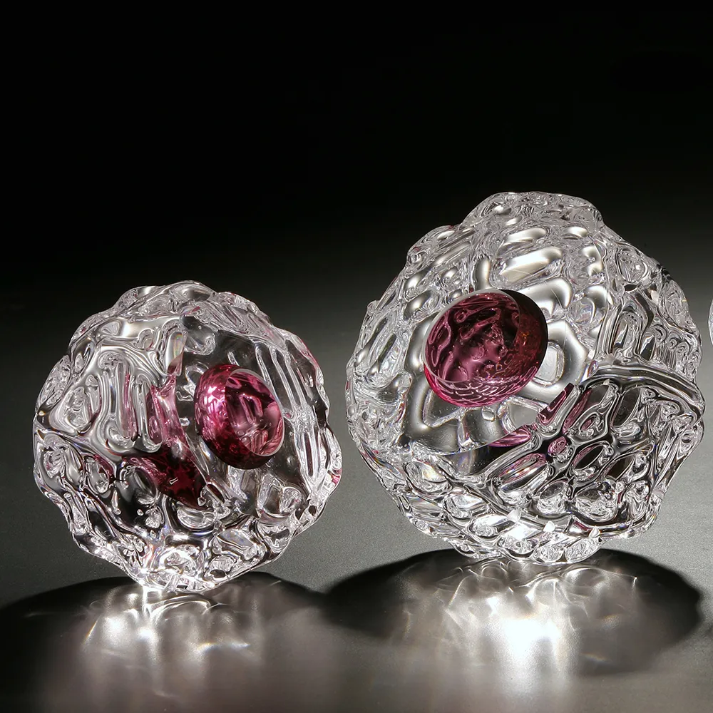 【TOP ART LIVING】素心澄明 Pure-大-紫紅 圖右(琉璃  送禮 藝品 藝術禮品 立陶宛製)