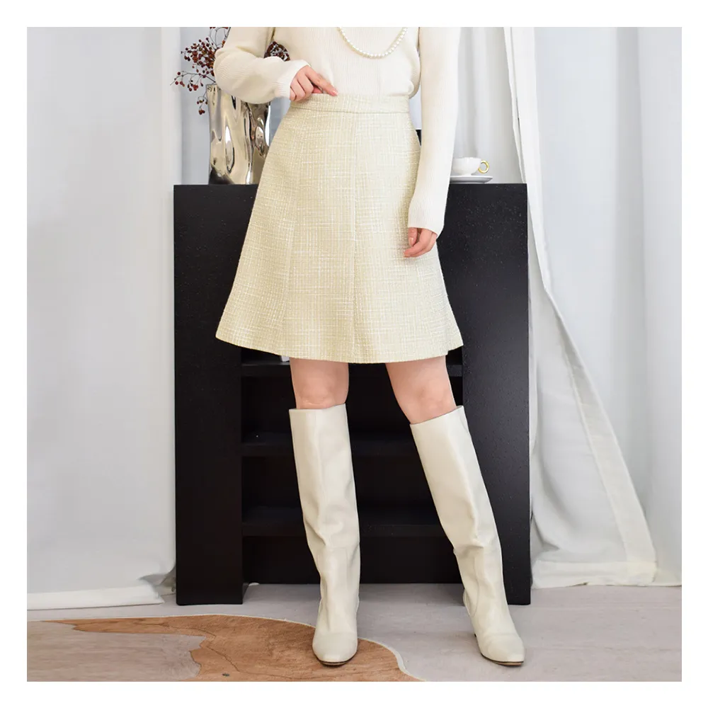 【JESSICA】出清品 甜美百搭A字裙擺小香風短裙J30522