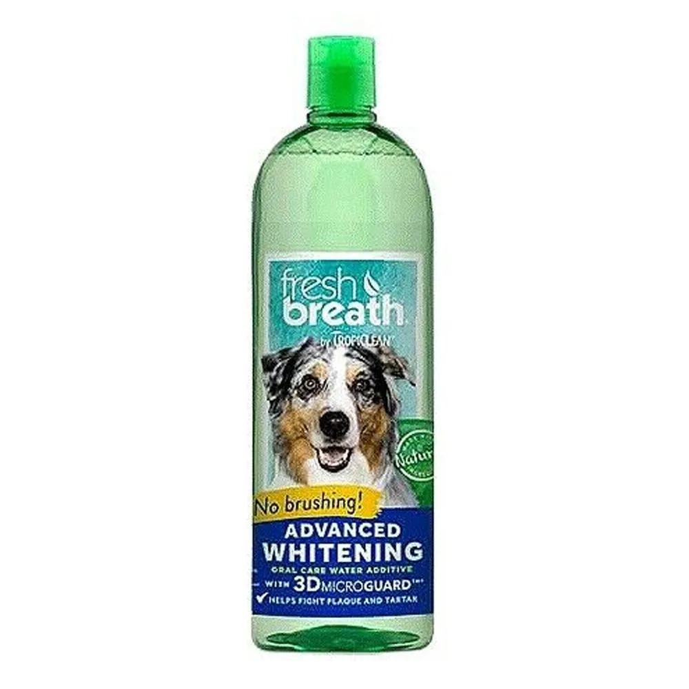 【Fresh breath 鮮呼吸】潔牙水+強效美白33.8oz/1L(犬貓適用)