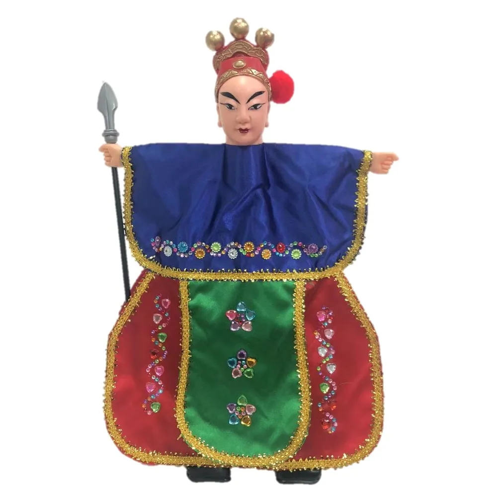 【A-ONE 匯旺】趙子龍 披風傳統布袋戲偶 送DIY彩繪流體熊組 流蘇裝飾 台灣刺繡貼 戲偶架 禮物布玩偶手偶