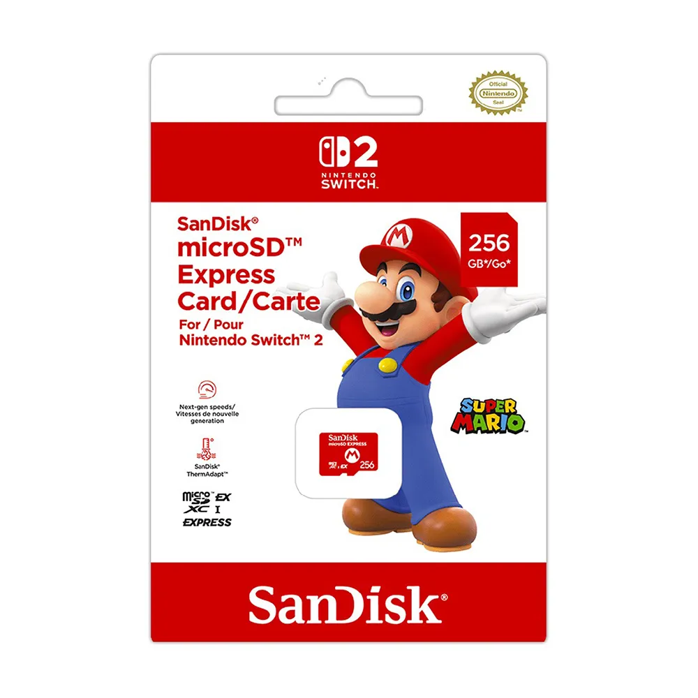【SanDisk 晟碟】NS2 Switch2 副廠周邊 SanDisk NS2 專用 記憶卡 256G(台灣公司貨)