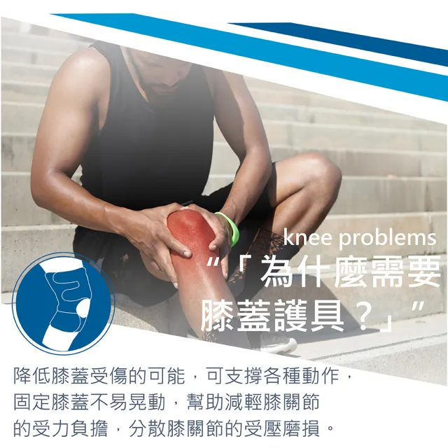 【COMDS 康得適】開放式纖薄護膝 加壓護膝 可調護膝1只入(醫療護膝 膝蓋 薄護膝)