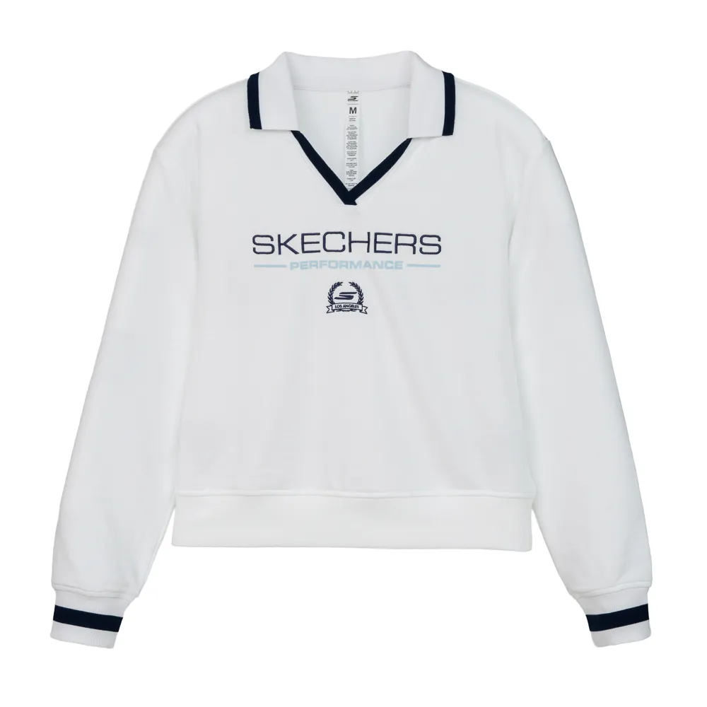 【SKECHERS】女長袖衛衣(LT262WHT)