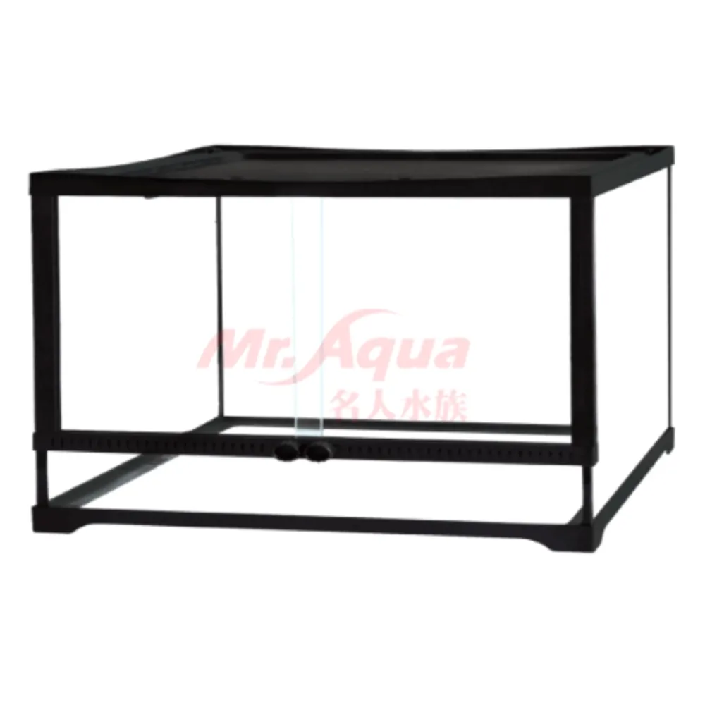 【爬蟲先生】玻璃爬蟲缸飼養箱 45×45×30高cm/採用清透玻璃材質/雙門滑軌(頂部高透氣網蓋4530)