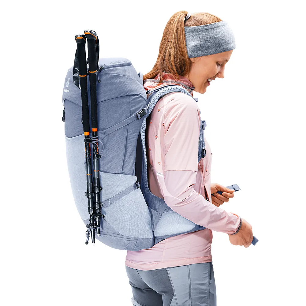 【deuter】FUTURA PRO透氣網架背包34SL(3401226水藍/戶外旅遊/日常休閒/旅行/登山健行)