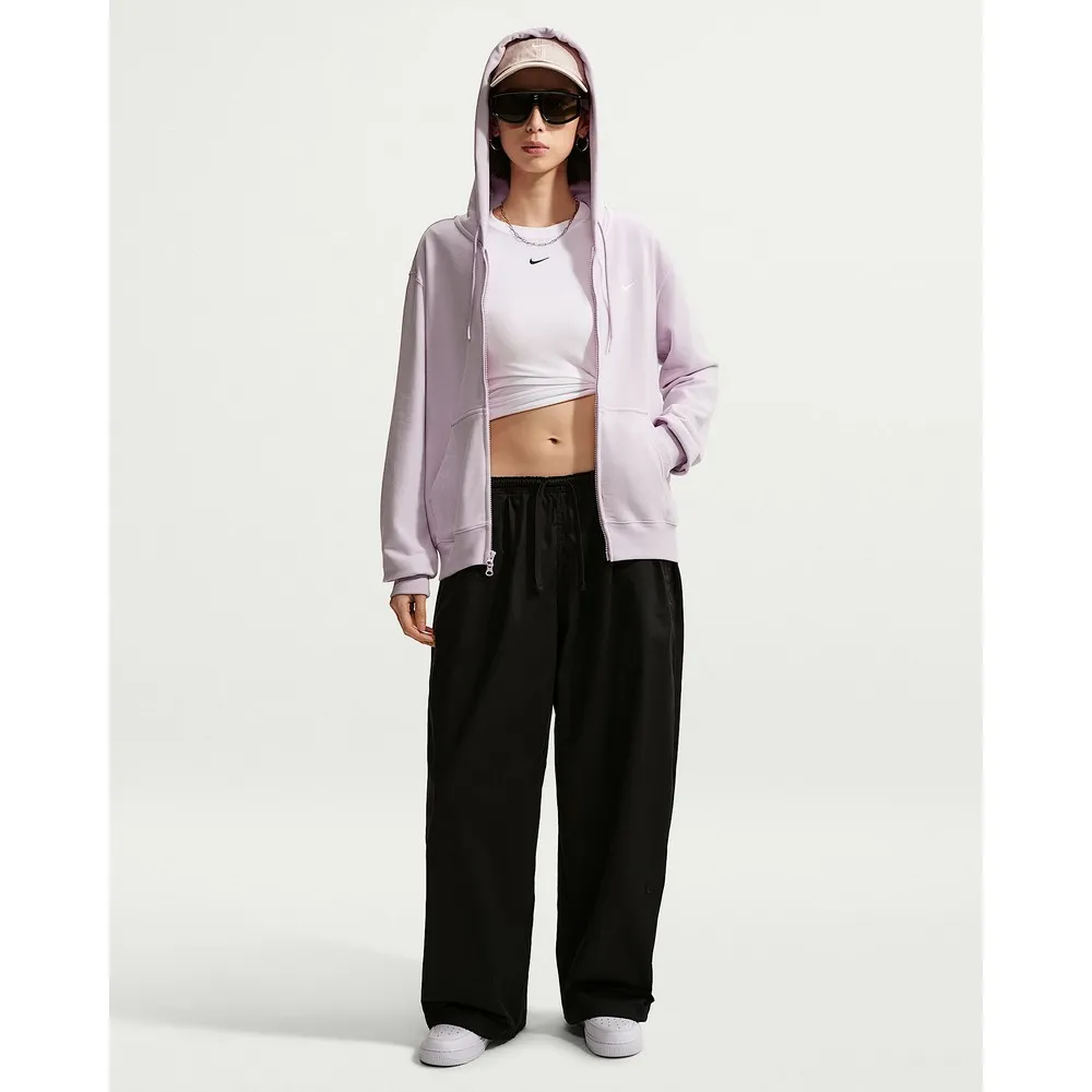 【NIKE 耐吉】連帽外套 女 AS W NK STDO FLC LW STD FZ HDY 運動 休閒 舒適 夾克 粉 (IM8115583)