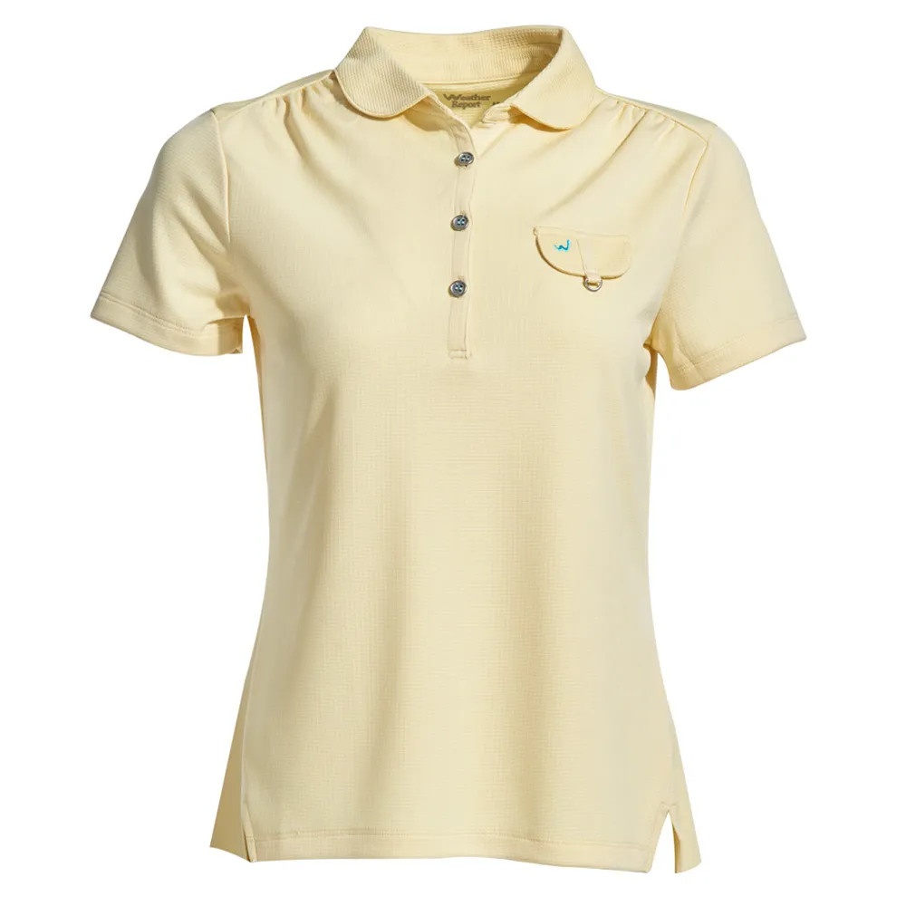 【Weather Report】吸濕排汗抓皺休閒POLO衫-女款 / 黃色(WL2204-04)