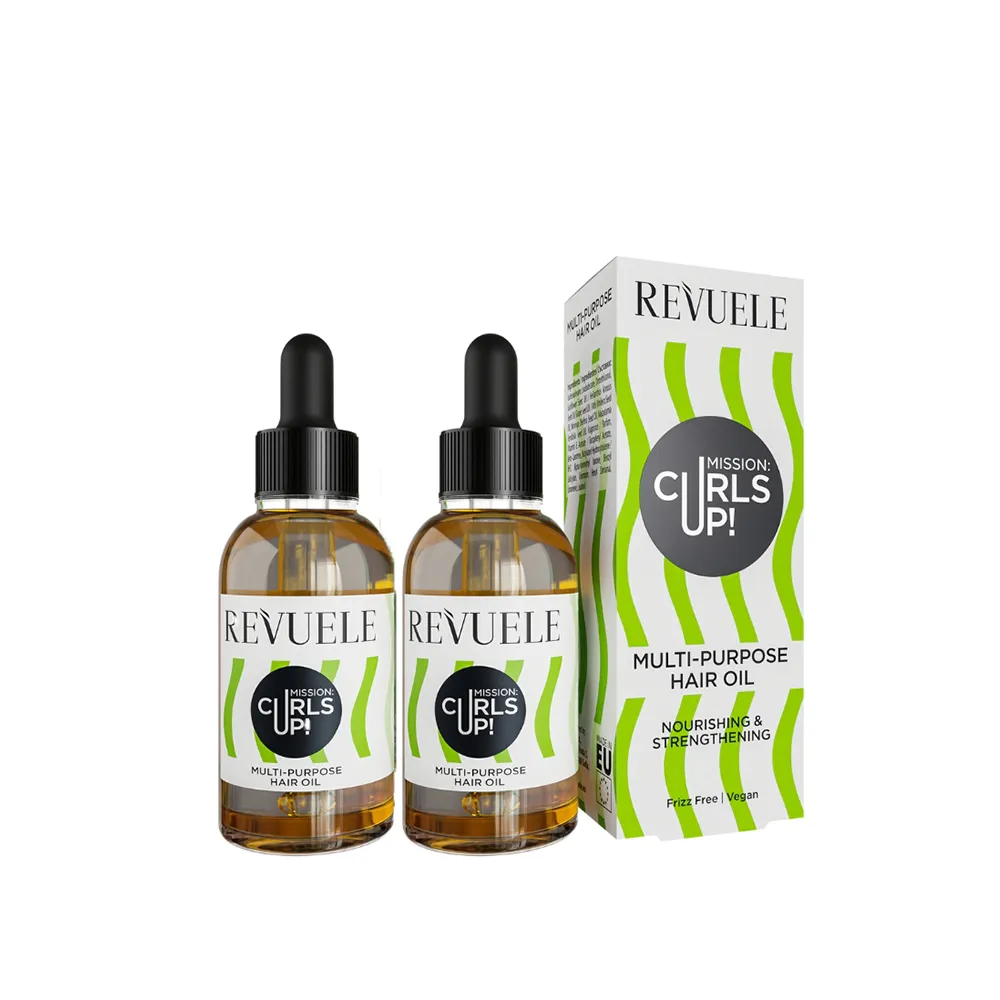 【REVUELE 瑞膚露】捲髮任務全效護髮油30mlx2入組(捲x修復免沖洗 無造型劑 乾濕髮皆可使用)