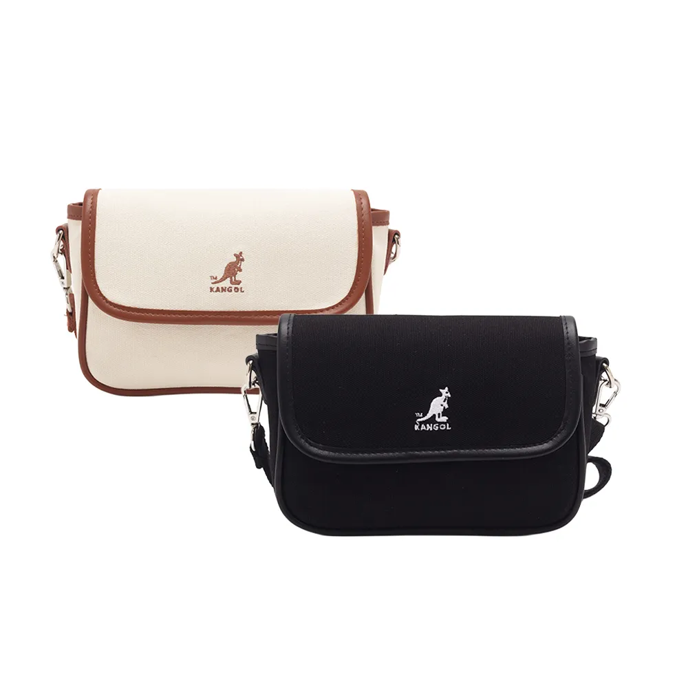 【KANGOL】袋鼠 翻蓋皮配側背包 65228701