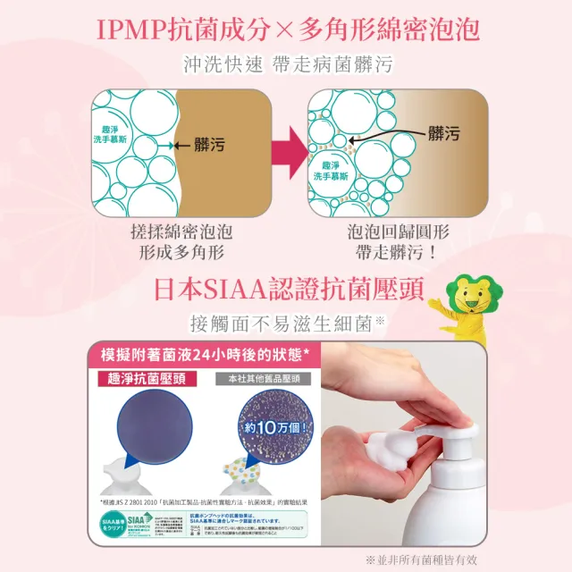 【LION 獅王】雙11限定★趣淨敏弱肌專用洗手慕斯補充瓶700mlx4入組(敏弱肌適用/兩款口味任選/皂香/薰衣草)