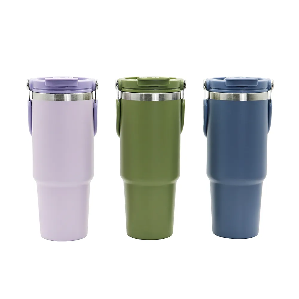 【LINOX】SMAKUS負離子能量攜吸杯 880ml(316不鏽鋼內膽 安全耐用)