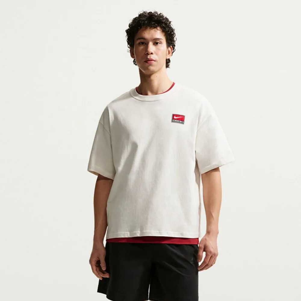 【NIKE 耐吉】AS M NL SS BOXY KNIT TOP 男 短袖上衣 運動 休閒 寬鬆 米白(II4380030)