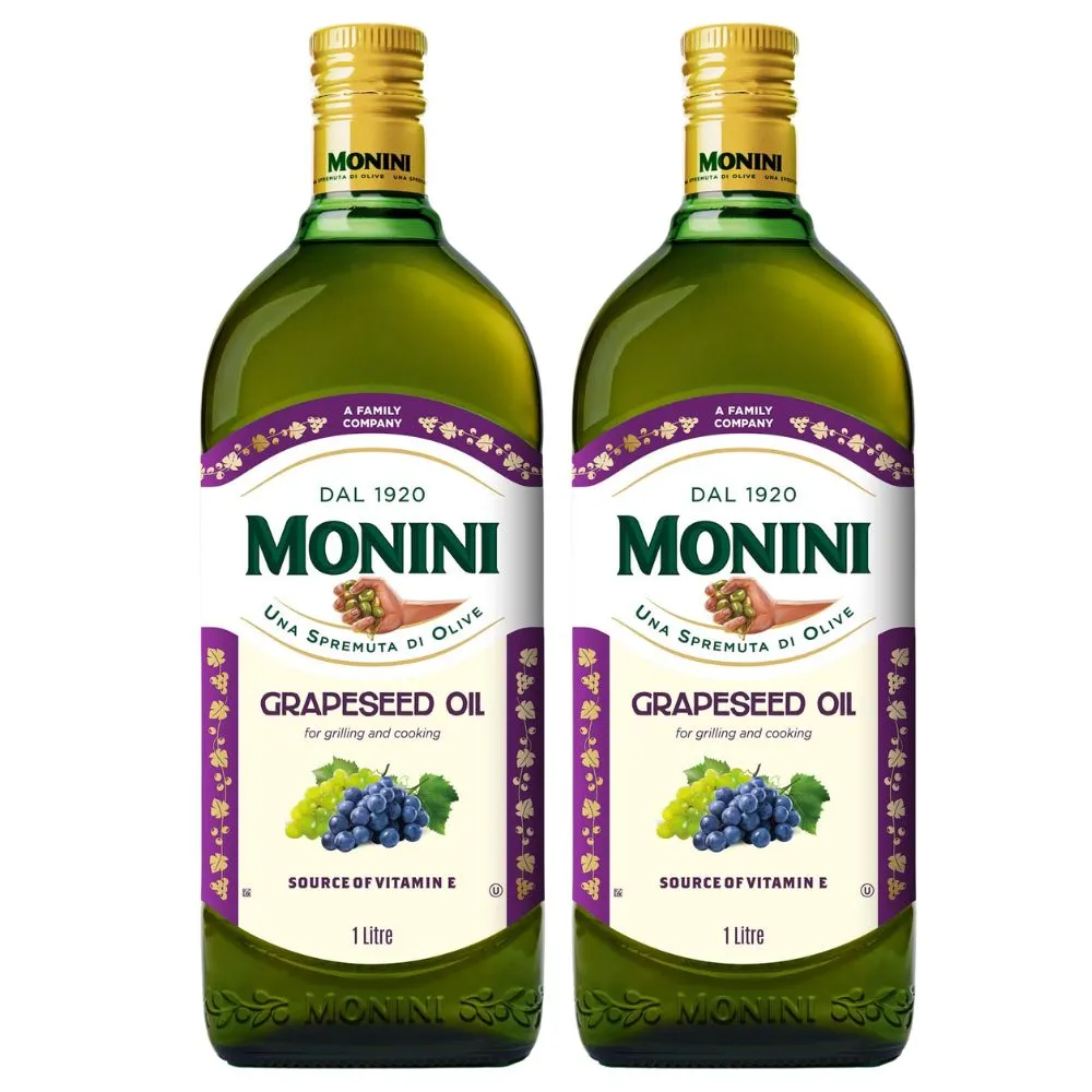 【Monini】莫尼尼葡萄籽油1000mlx2瓶(100% 純葡萄籽油)