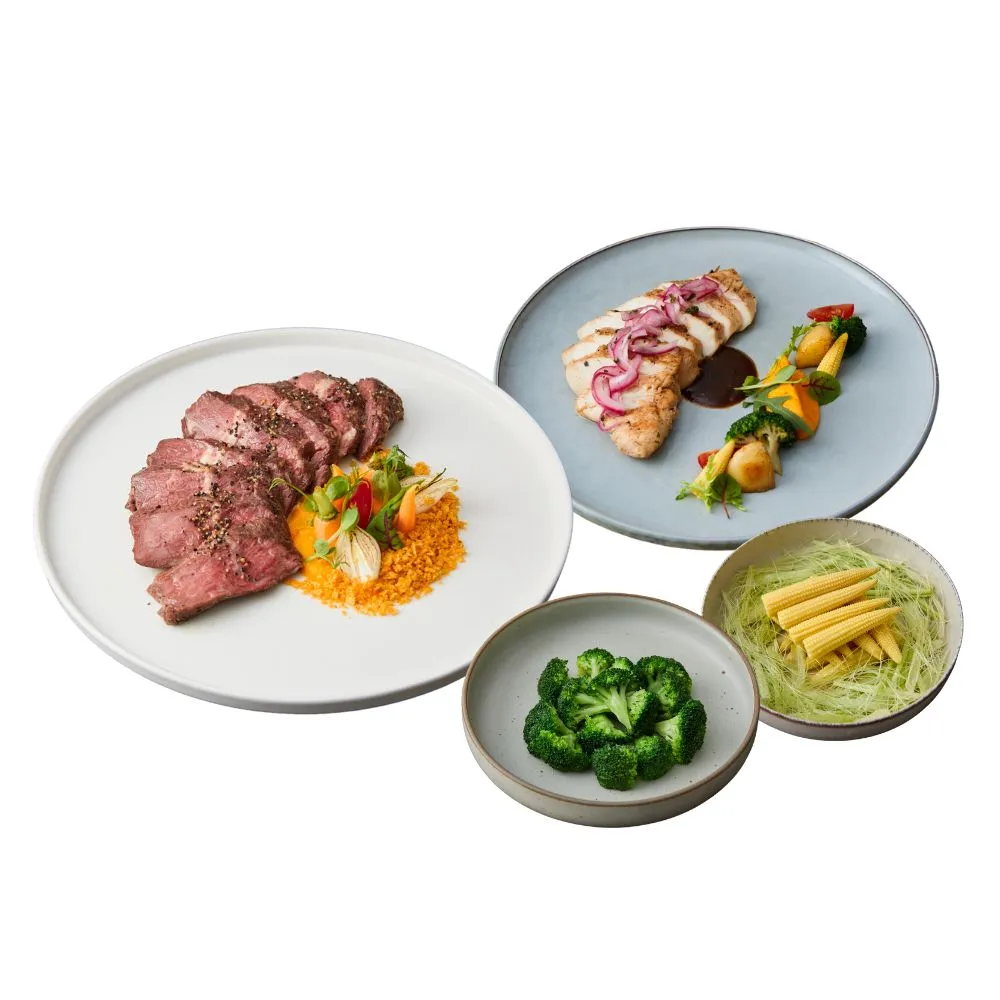 【野人舒食】MOMO獨家 美式風味組 180g美式炭烤雞胸6+150g經典牛排3+玉米筍1+綠花椰1