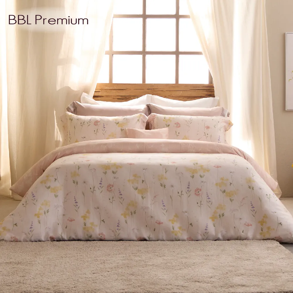 【BBL Premium】100%天絲印花床包被套組-花香微風(雙人)