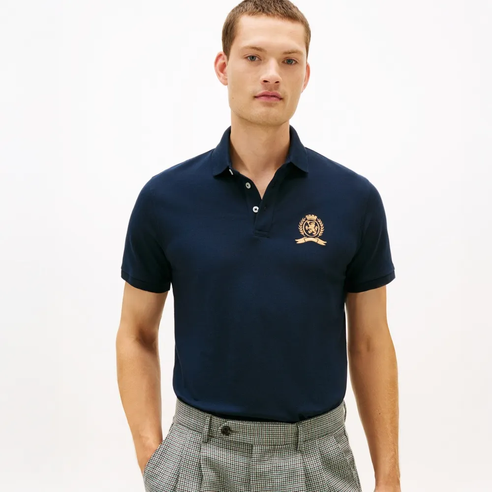 【TOMMY HILFIGER】官方旗艦館TH標準版型 Polo 衫_藍色