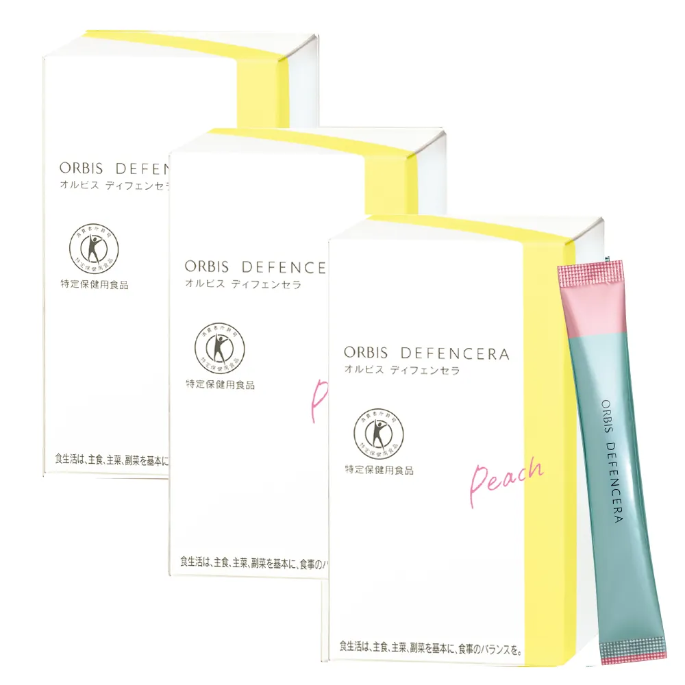 【ORBIS 奧蜜思】米潤美源素3入組(共90日份)(水蜜桃風味/高純度DF神經醯胺)