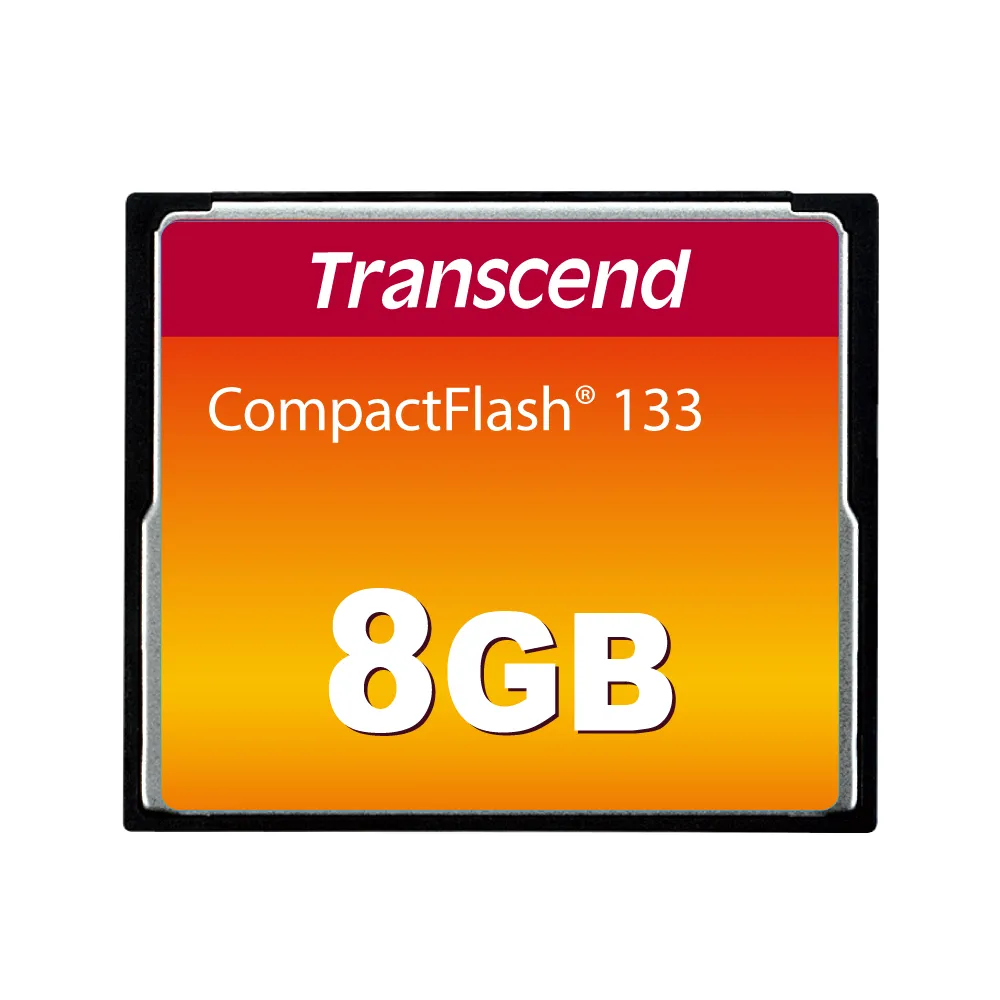 【Transcend 創見】133X CF 8GB CompactFlash 記憶卡(TS8GCF133 新舊包裝隨機出貨)