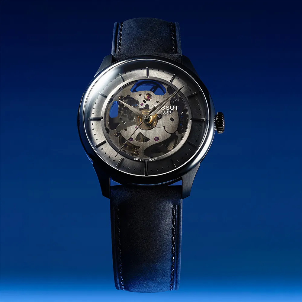 【TISSOT 天梭】鏤空版80小時動力 杜魯爾系列機械錶 生日禮 送禮(T139.836.36.441.00/T1398363644100)