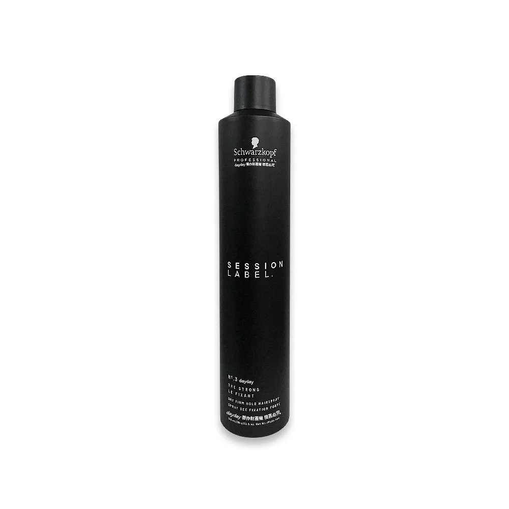 【Schwarzkopf 施華蔻】黑魔髮記憶塑型蓬鬆空氣感持久美髮定型噴霧3號500ml/大黑罐(黑颶風沙龍髮膠護髮液)