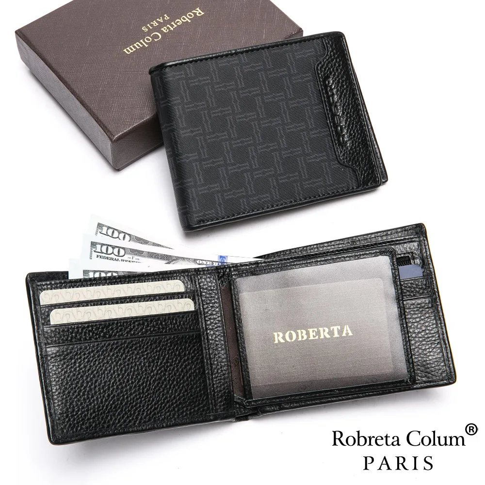 【Roberta Colum】雙11  尊爵格調頭層牛皮8卡1照左右翻短夾