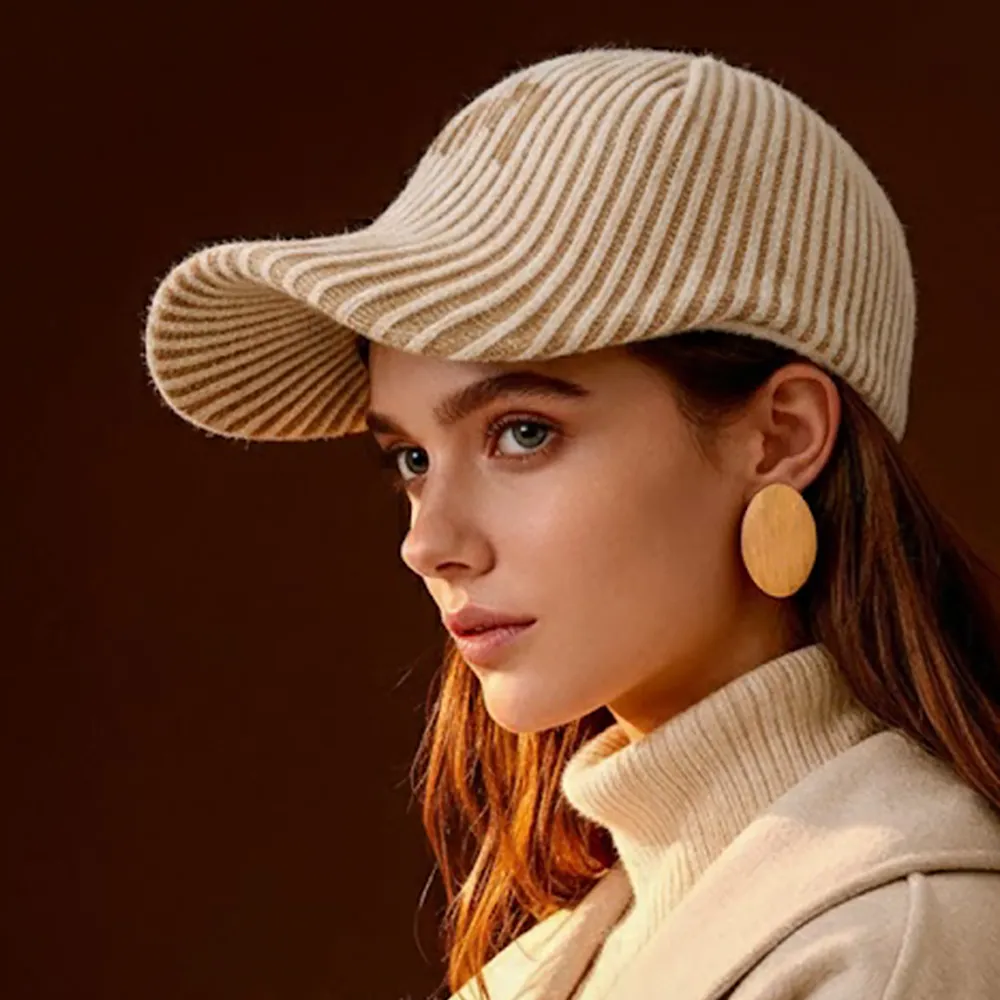 【Threeshape】綿羊毛小臉帽鴨舌帽-4色 (棒球帽/保暖帽/羊毛帽/防風帽/小臉)