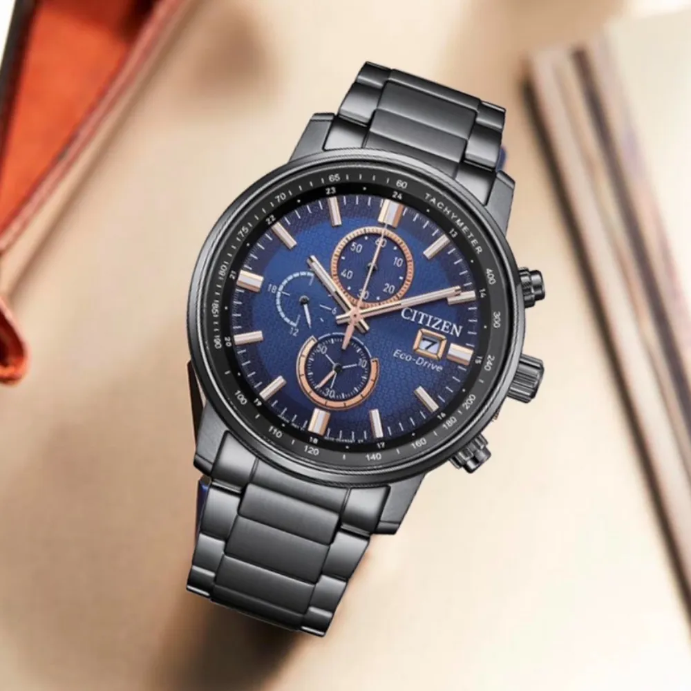【CITIZEN 星辰】Chronograph 亞洲限定 光動能計時腕錶/43.0mm(CA0845-83L)