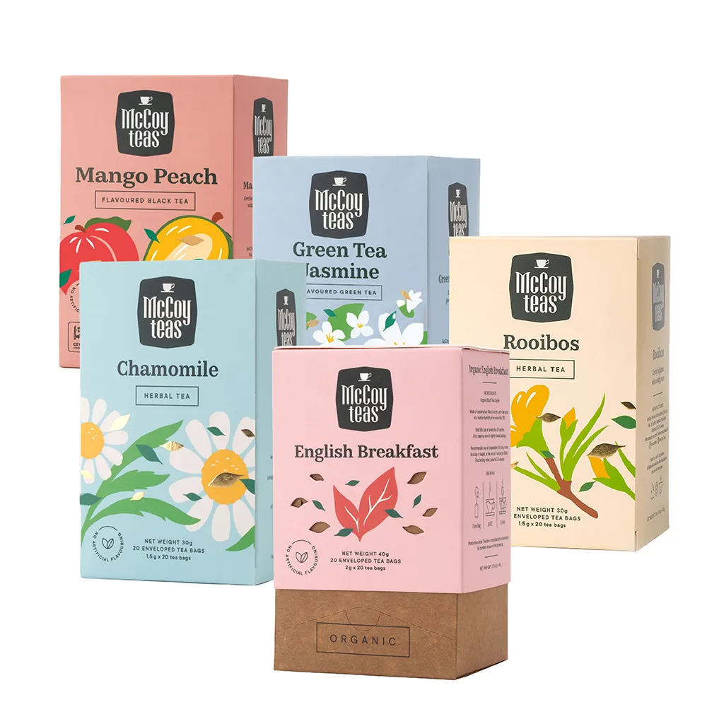 【PALIER】McCoy 斯里蘭卡天然純茶x3盒(共60入；錫蘭紅茶/洋甘菊/南非國寶/茉莉綠茶/綜合水果茶)