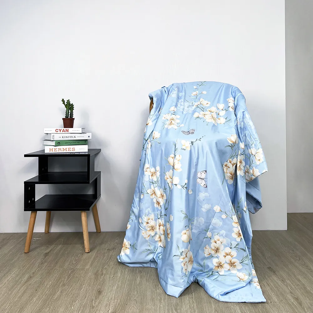 【日禾家居】買一送一 吸濕排汗萊塞爾天絲X石墨烯四季被 贈歐式枕套(150X180cm 多款可挑)