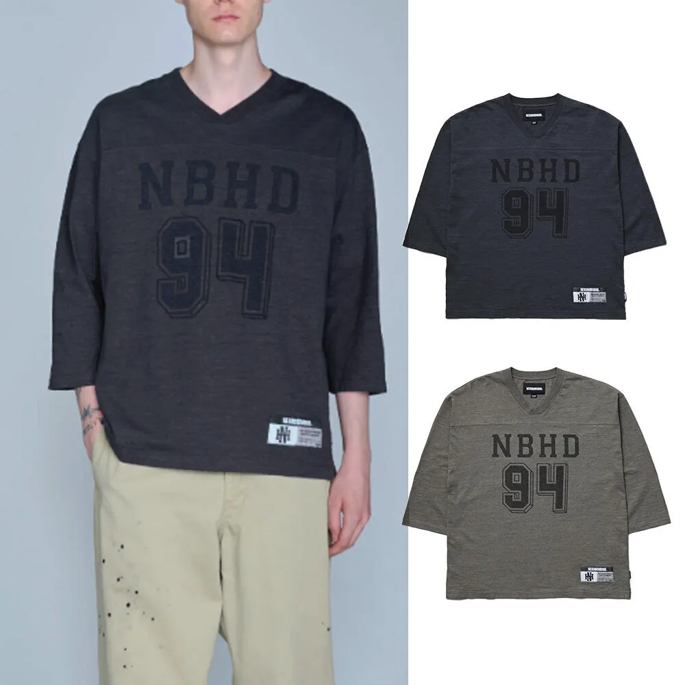 【NEIGHBORHOOD】中長袖球衣 七分袖 足球衫 長T 黑/軍綠 262FPNH-CSM03