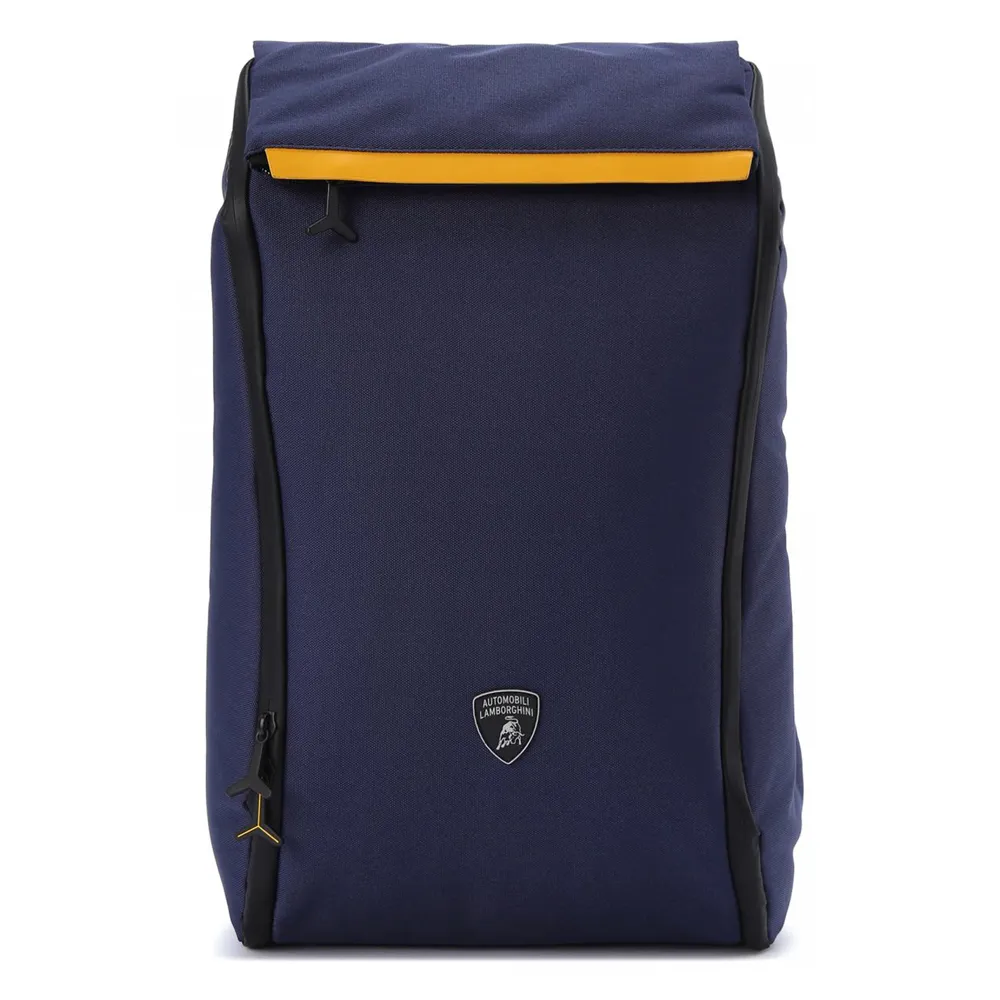 【Automobili Lamborghini】雙11 藍寶堅尼 義大利頂級後背包 LBZA00402T(藍色)
