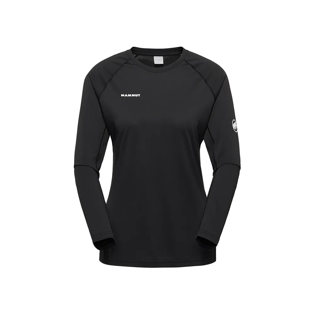 【Mammut 長毛象】Ducan FL Longsleeve AF W 抗菌長袖排汗衣 黑色 女款 #1016-02050