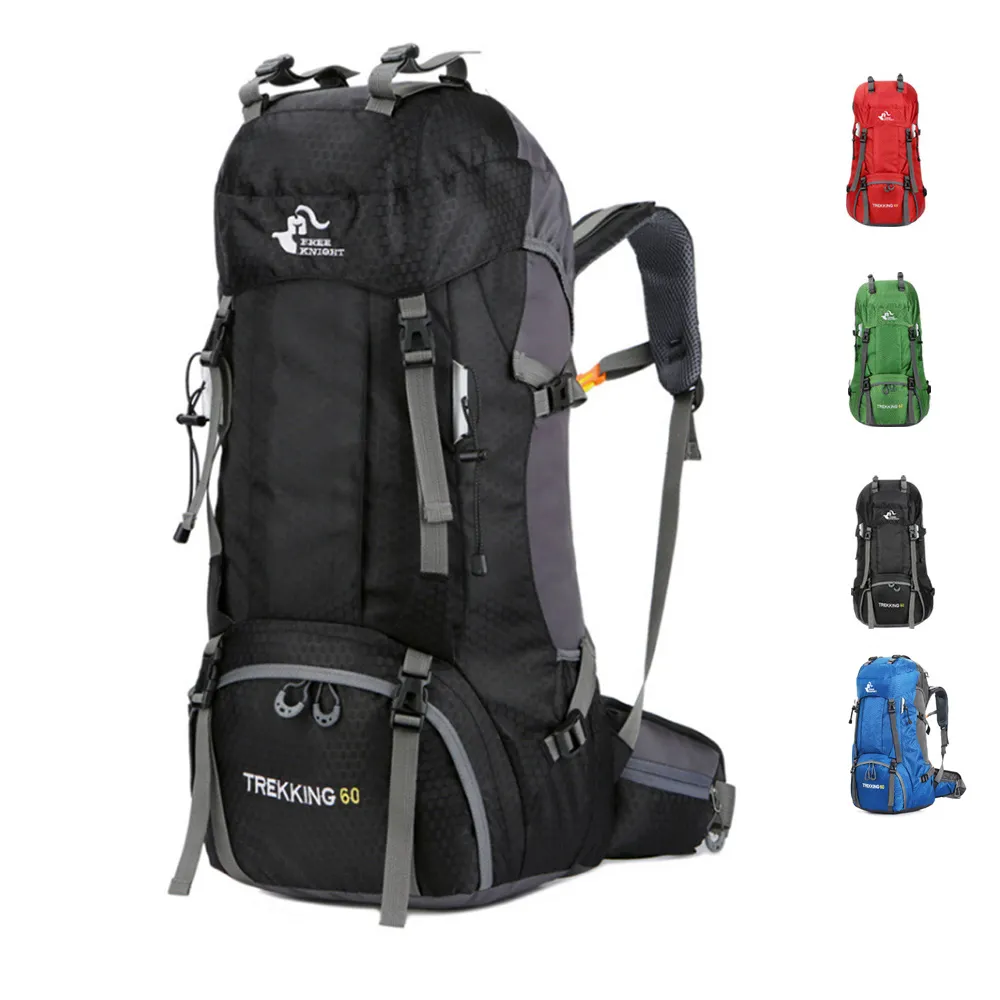 【PUSH!】雙11 戶外休閒用品 60L登山包 雙肩背包 自助行旅行背包 登山包 後背包附防雨罩(登山包 後背包U65)