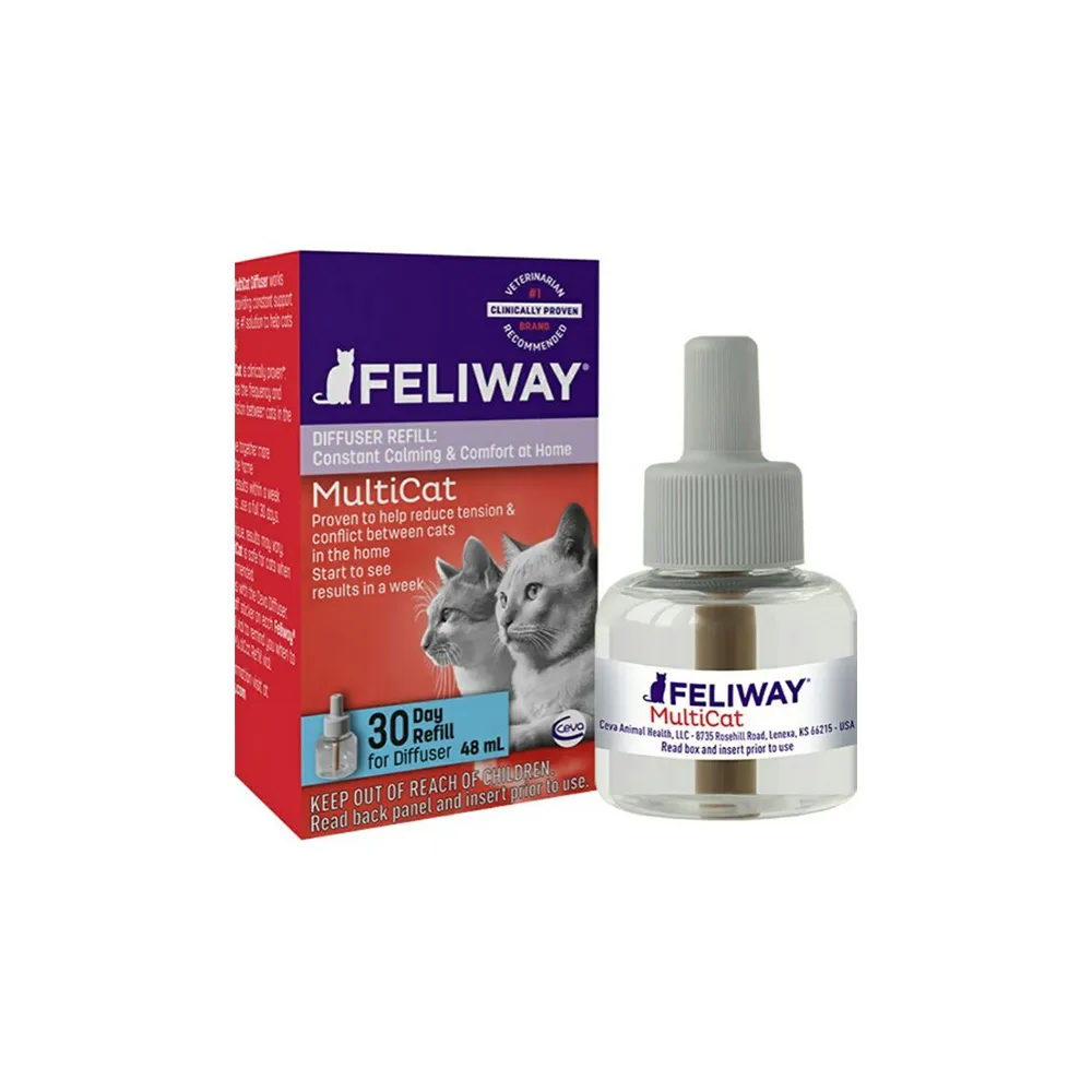 【FELIWAY】費利威 多貓好朋友費洛蒙補充瓶48ml(穩定貓咪情緒)