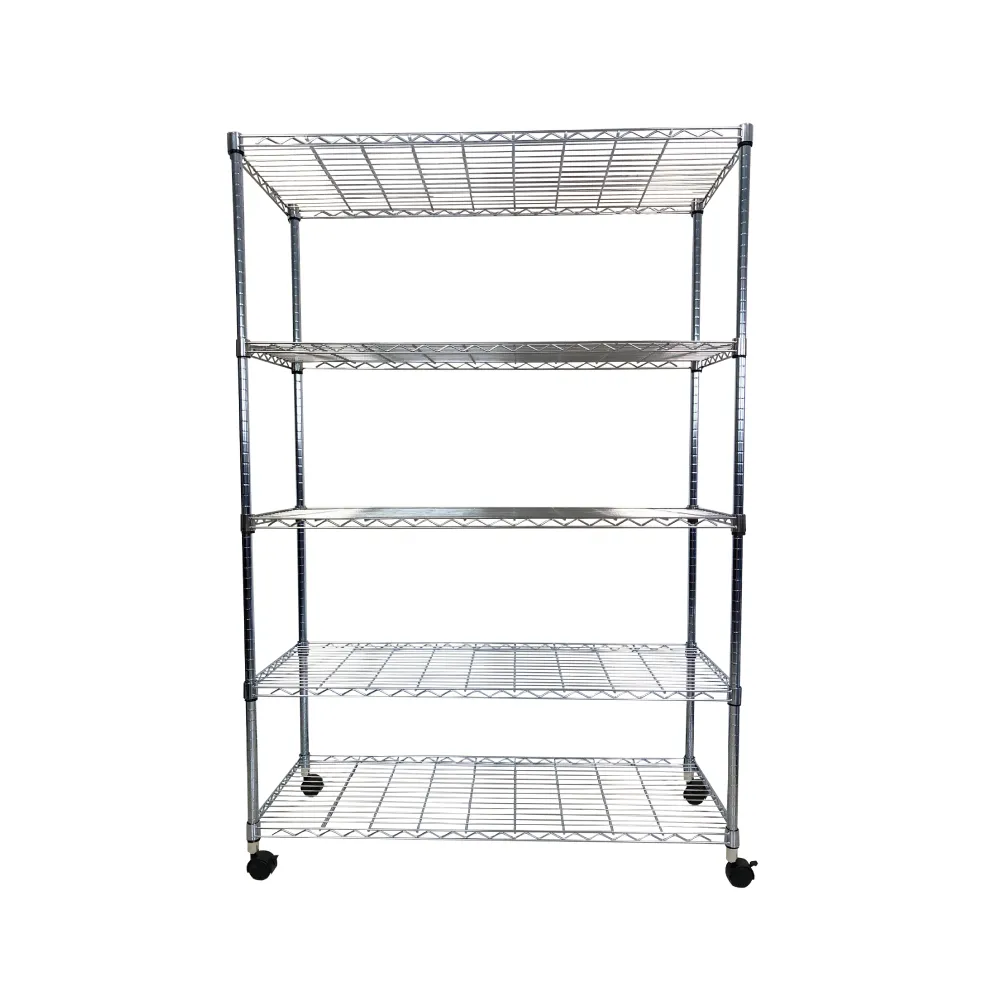 【A+Courbe】MIT耐重五層架-附輪 45x120x185cm(鐵力士架/鐵架/收納架/置物架/層架/架子)