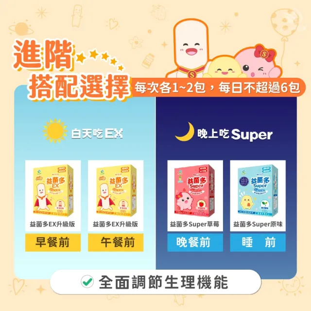 【JoyHui 佳悅】益菌多EX升級版1盒(共30包、PS腦磷脂+BC198乳酸菌+兒童益生菌)