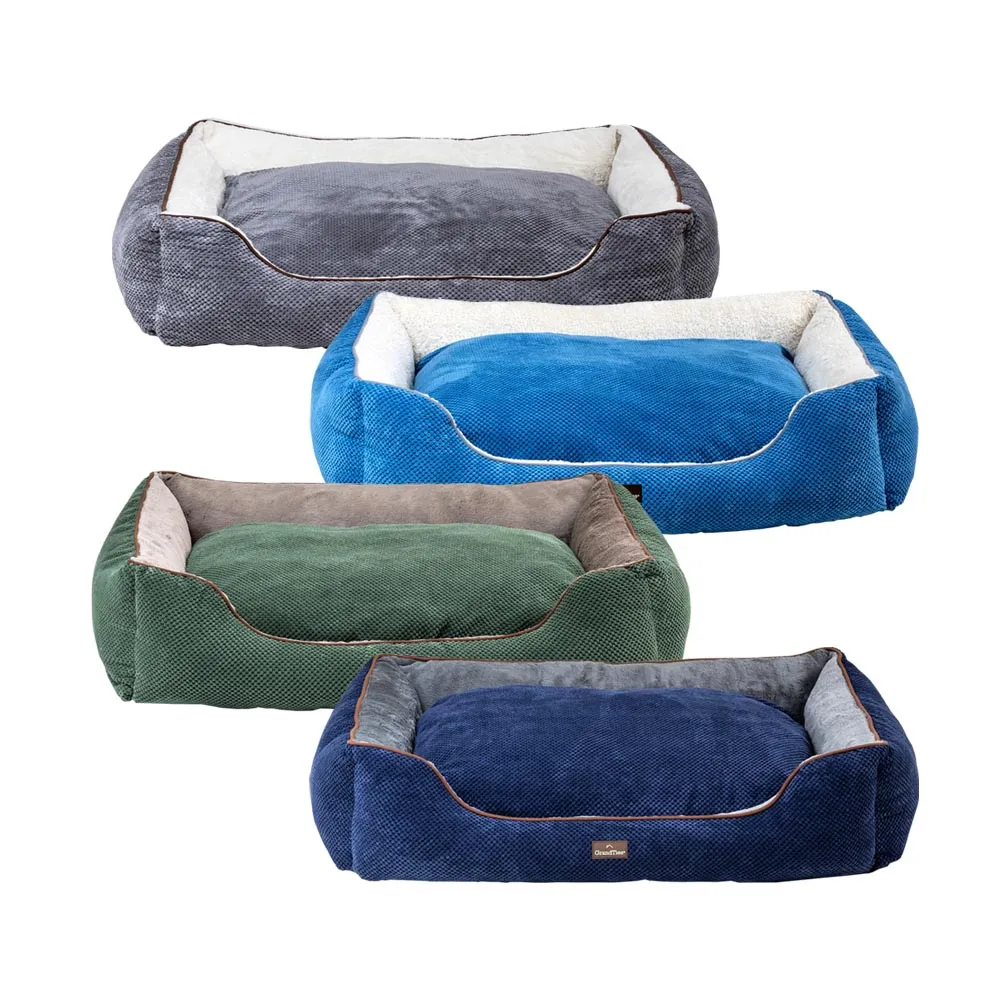 【GrandTies】超大型時尚寵物床墊/寵物用品/狗床/貓床/可水洗/法蘭絨/天鵝絨(4色任選)