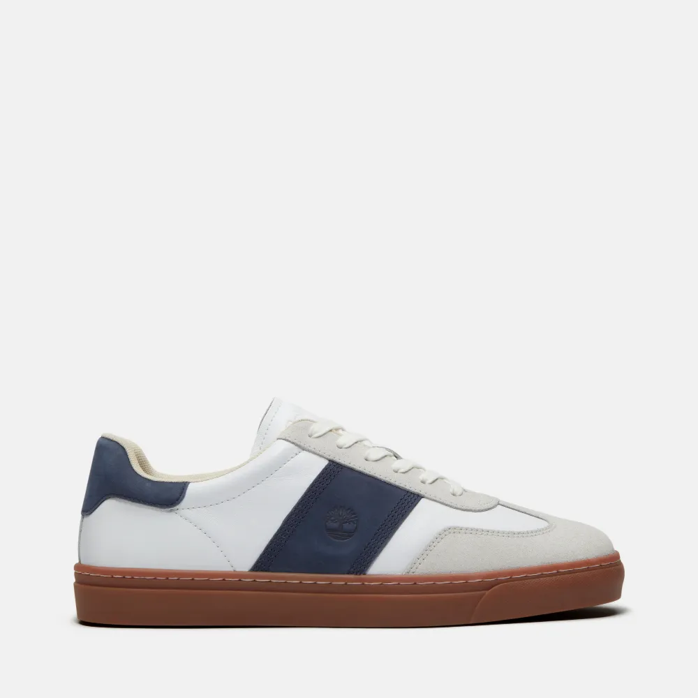 【Timberland】男款白色皮革休閒鞋(A43GGAFY)