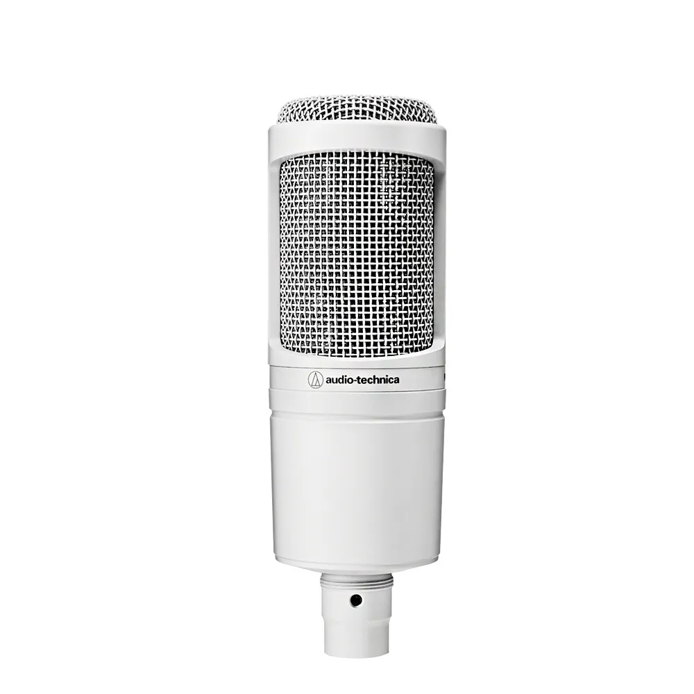 【audio-technica 鐵三角】AT2020 CWH(心形指向性電容型麥克風組)