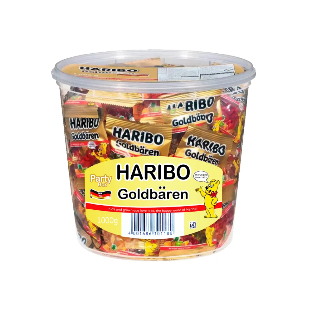 【HARIBO 哈瑞寶】金熊Q軟糖x4罐組(1kg/罐)