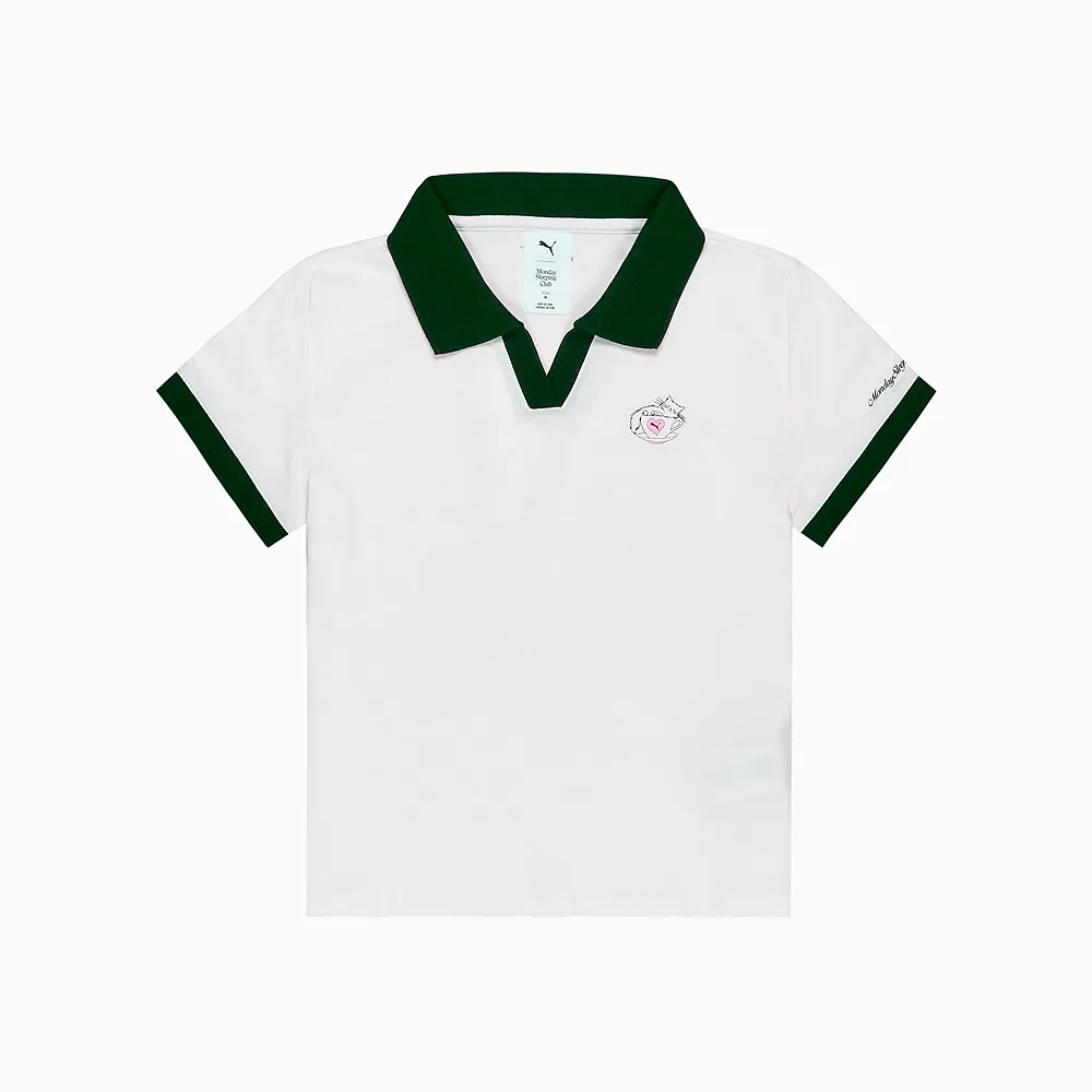 【PUMA】短袖上衣 女 POLO衫 亞規 MSC 白 63898487