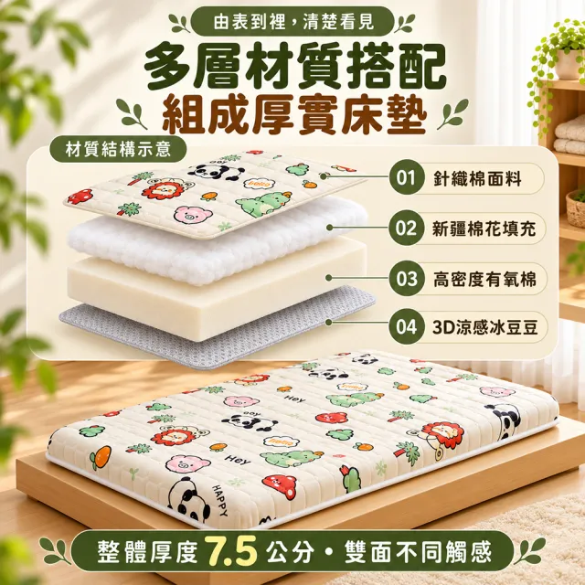【話童】可拼接護脊床墊 80*150公分A類母嬰標準 客製床墊 拼接床床墊 寶寶睡墊 涼感床墊幼稚園床褥預售15天