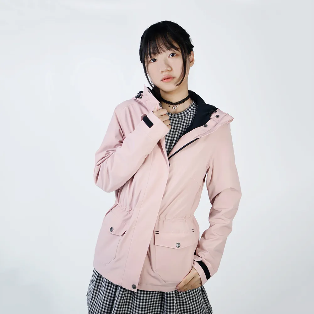 【GFoneone】秋冬女阻菌防水透濕外套-粉紫(高防水係數/透氣/輕量/保暖/多功能)
