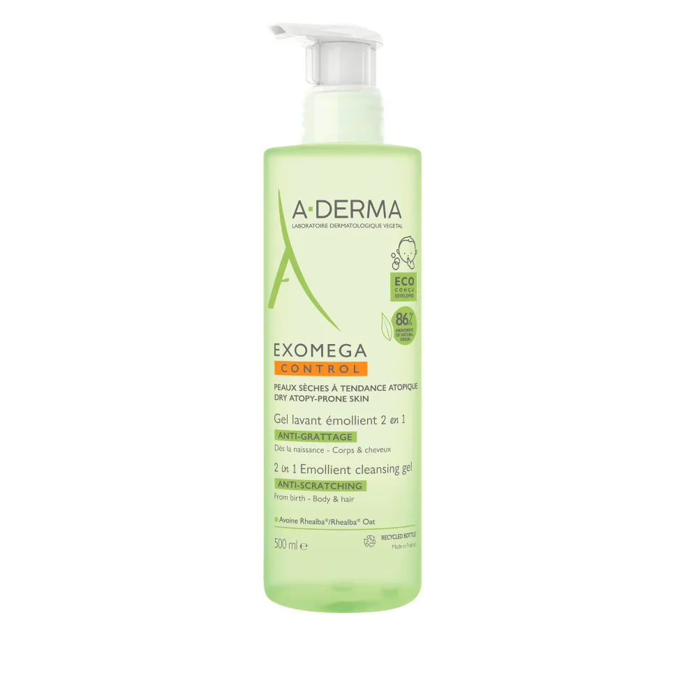 【A-DERMA 艾芙美】官方直營 新葉益護佳洗髮沐浴精500ml(敏弱/乾癢膚質 洗髮沐浴一瓶搞定)