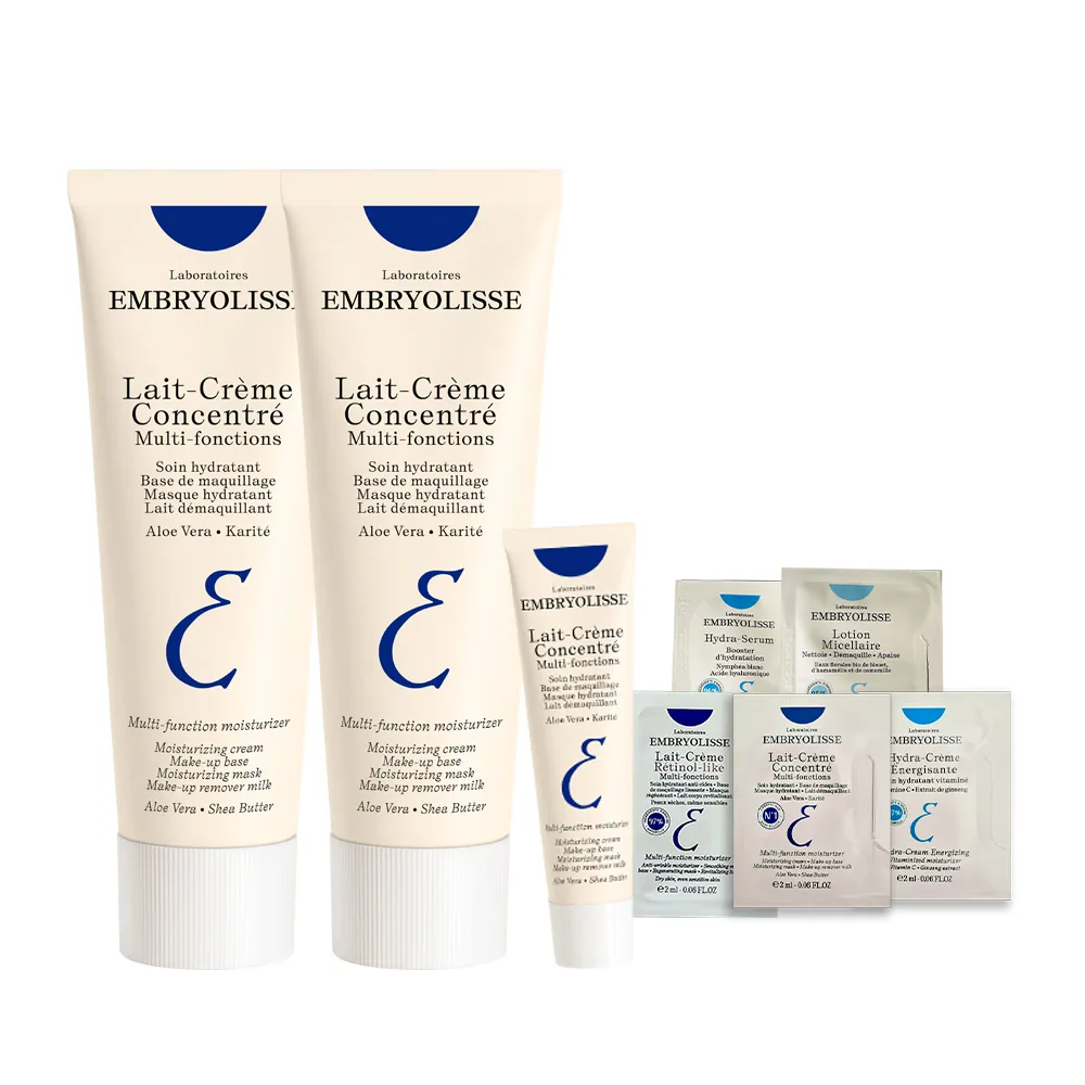【Embryolisse 恩倍思】神奇保濕霜超值組(可做妝前乳/新包裝-神奇保濕霜75ml*2+5ml+精選5件組)