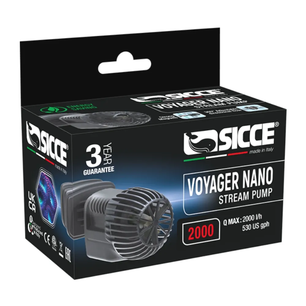 【SICCE 希捷】義大利 Voyager Nano迷你型奈米造浪馬達 2000L/H 造浪器磁鐵式吸盤(台灣公司貨 S548)