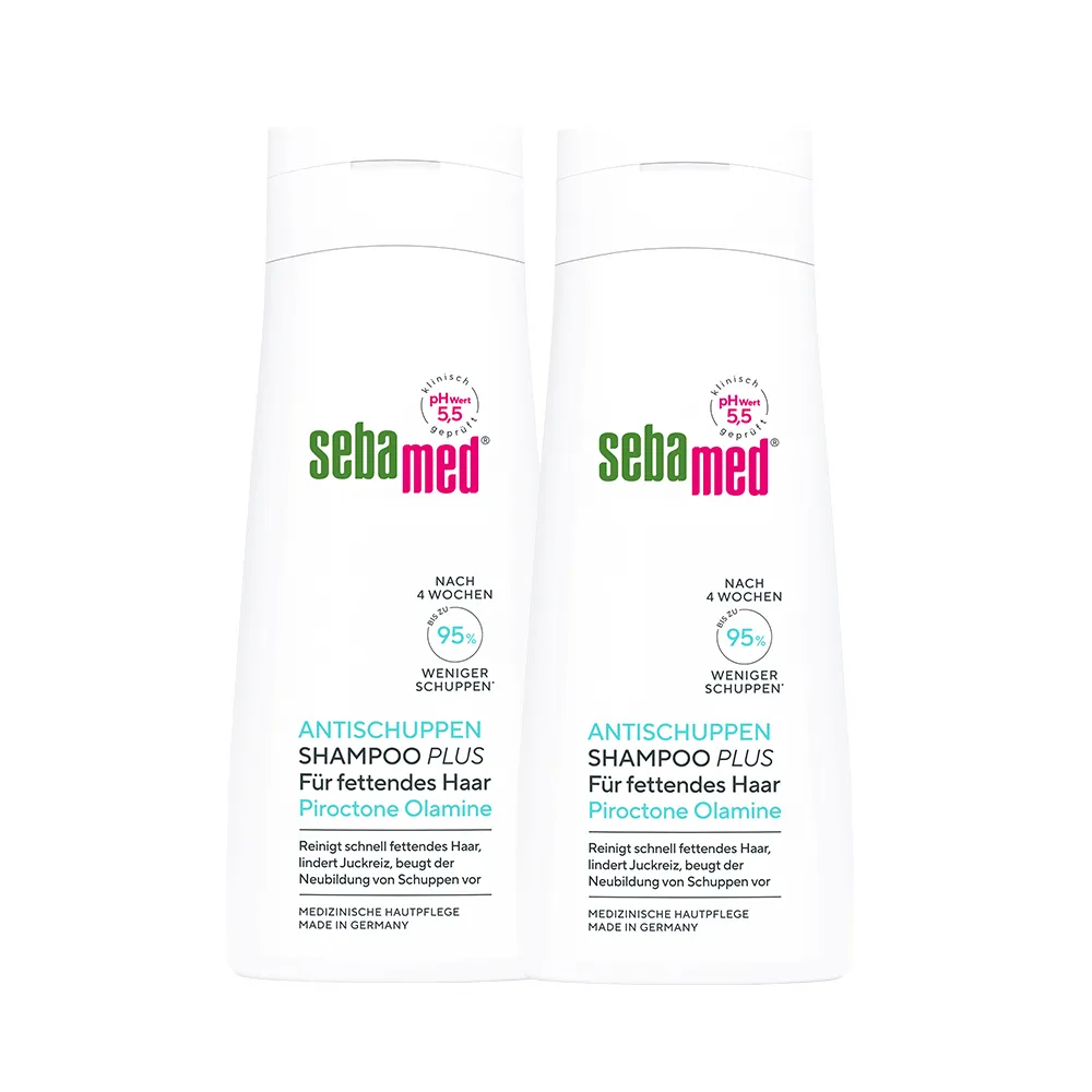 【SEBAMED 施巴】薄荷淨化洗髮露PLUS 200mlx2入(總代理)