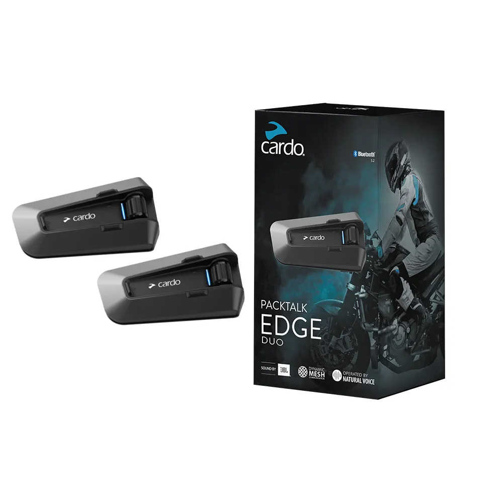 【Cardo】PACKTALK EDGE 安全帽通訊藍牙耳機(雙入組 官方直營)