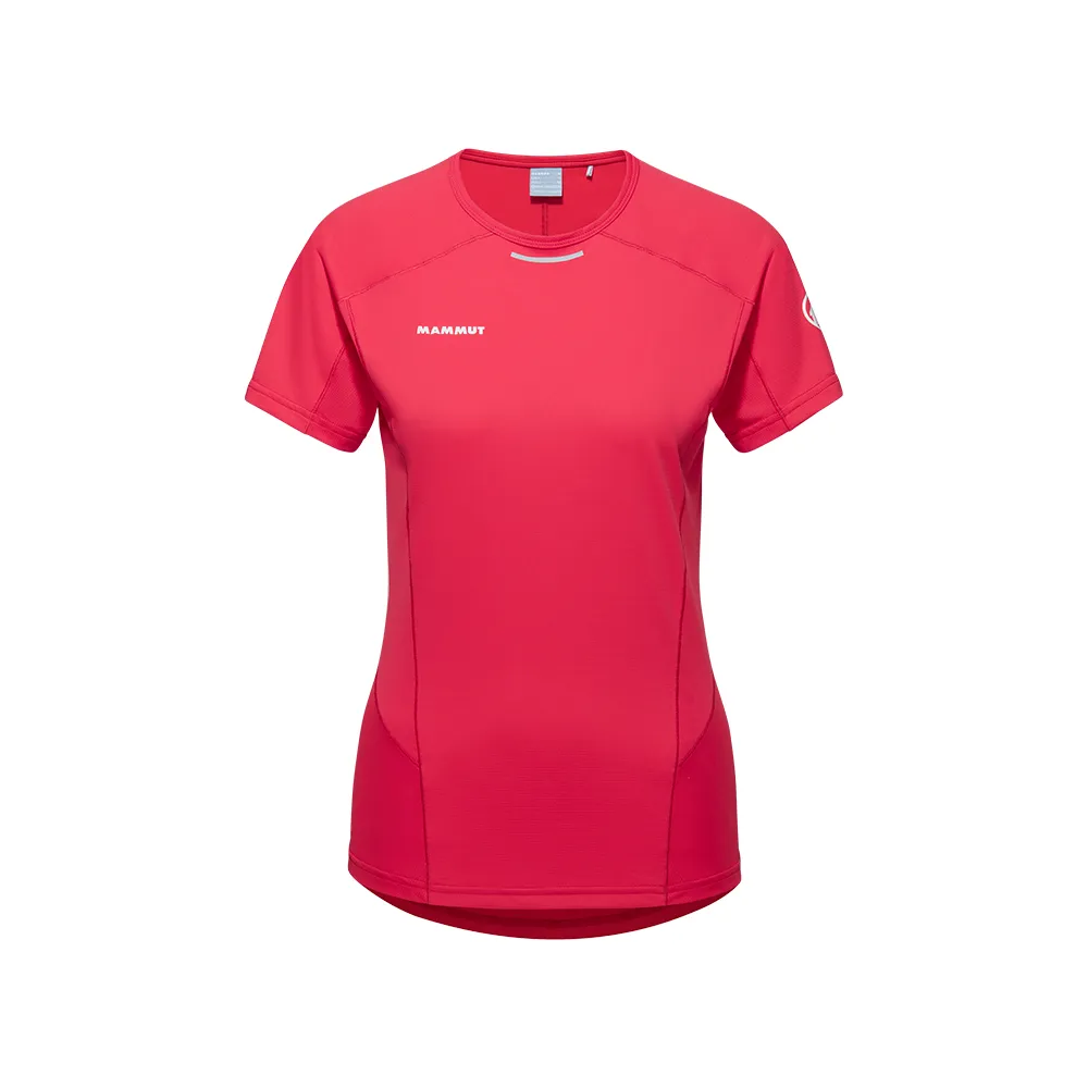 【Mammut 長毛象官方直營】Aenergy FL T-Shirt AF W 抗菌短袖排汗衣 杜鵑紅 女款 #1017-04990